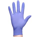 SwiftGrip Disposable Nitrile Exam Gloves, 3-mil, Large, Box of 50, Violet Nitrile Gloves Disposable Latex Free for Medical, Cleaning, Cooking & Esthetician, Food-Safe, Powder-Free, Non-Sterile, Purple