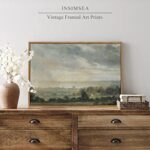 InSimSea Framed Canvas Wall Art Room Decor, Vintage Landscape Artwork Home Wall Decor, Kitchen Office Farmhouse Bathroom decor – 16x24in
