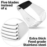 Zulay Kitchen Dough Blender – Stainless Steel Pastry Cutter, Heavy Duty Dough Cutter With Blades, Pastry Blender And Butter Cutter – Pastry Cutter For Baking (Black)