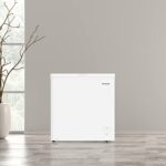 Honeywell 7 Cubic Feet Chest Freezer with Removable Storage Basket, Adjustable Temperature Control, Energy Saving, for Garage, Office, Dorm, or Apartment, white