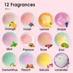 iHave Bath Bombs for Women, 12 Small Bath Bomb Bubble Bath Set Spa Gifts for Women, Natural Handmade Bath Bombs Rich in Essential Oils, Romantic Gifts for Her Multicolor