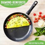 GreenLife Soft Grip Diamond Healthy Ceramic Nonstick, 13 Piece Cookware Pots and Pans Set, PFAS-Free, Dishwasher Safe, Black