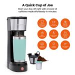 Chefman Single Serve Coffee Maker: K-Cup & Ground Compatible, Single Cup 6-14 oz Portable Drip Coffee Machine with Filter – Perfect for College & Coffee Lovers
