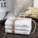 Farmhouse Living Room Decor – Funny Rustic Wooden Mini Faux Books for Your Coffee Table and Entryway Table Top – Small Home Sweet Home for Your Guest Room