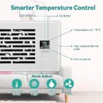 Saillong 2 Sets Smart Quiet Register Booster Fan with Intelligent Thermostat Control, Fits 4” x 10” Register Holes, Cooling Heating Smart Register AC Vent White, 160 CFM