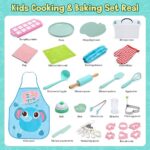 CUTE STONE Kids Cooking Sets Real – Kids Cooking Utensils and Baking Kit for Real Cooking, Toddler Cooking Set, Kids Baking Kit, Kids Safe Knife Set, Play Kitchen Accessories Toys Gift for Girls Boys
