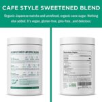 Jade Leaf Matcha Organic Cafe Style Sweetened Matcha Latte Premium Barista Crafted Mix – Sweet Matcha Green Tea Powder – Authentic Japanese Origin (1.1 Pound Tin)