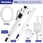 Saillong Siphon for Wine Making, Siphon Pump with 6 Feet of Tubing, Bottling Wand, Clamp, Bubble Airlock and Drilled Stopper, Siphoning Kit for Small Batch Beer Kombucha Wine Mead Homebrew