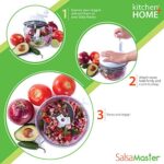 Salsa Master Salsa Maker, Food Chopper, Mixer and Blender – As Seen On TV Manual Food Processor,white