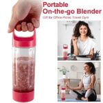 COKUNST Portable Blender, 18oz Portable Blender for Shakes and Smoothies USB Rechargeable, Personal Blender with Portable Lid for Travel Gyming Office
