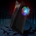 PS5 Plates with Cooling Vent, Hard PS5 Face Plates with PS5 Middle Skin, ABS Shockproof PS5 Replacement Shell Anti-Scratch PS5 Cover PS5 Plates for PS5 Console Disc Edition – Matte Black