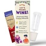 Brewsy Starter Kit for Wine Making – America’s Exclusive Custom Wine Kit – 4 Bottles in 9 Days – Red or White Wine – Use Any Juice