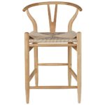 Amazon Brand – Stone & Beam Wishbone Counter-Height dining chair, 35.5″H, Birch Wood, Natural / Natural