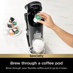 Ninja PB051 Pods & Grounds Specialty Single-Serve Coffee Maker, K-Cup Pod Compatible, Built-In Milk Frother, 6-oz. Cup to 24-oz. Travel Mug Sizes, Black