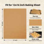 Katbite 200Pcs 12×16 In Unbleached Parchment Paper for Baking, Precut Parchment Paper Sheets, Heavy Duty Flat Baking Paper, Half Sheet Baking Sheets for Baking Cookies, Cooking, Air Fryer, Oven