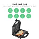 Chefman Portable Compact Grill, Dual Use Panini Press, Sandwich Maker, Electric Grill Griddle, Nonstick, Electric Indoor Grill, Countertop Panini Maker with Cord Storage, Locking Lid, Indicator Lights