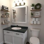 WOPITUES Floating Shelves Set of 6, Wood Floating Shelves for Wall Decor, Rustic Farmhouse Floating Shelves for Bedroom, Bathroom Shelves for Wall Storage, Book Shelves for Living Room-Rustic Brown