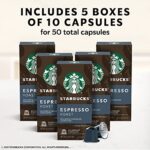 Starbucks by Nespresso Dark Roast Espresso (50-count single serve capsules, compatible with Nespresso Original Line System)