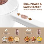 Bear Hot Pot Electric, 2L Multifunctional Portable Pot for Cooking, 1000W Rapid Noodles Electric Pot, Non-Stick Frying Pans for Steak, Egg, Ramen, Oatmeal with Dual Power Adjustment