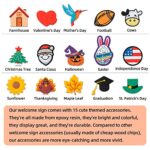 CHUNCHE Mushroom Interchangeable Seasonal Welcome Sign for Front Door, Wreaths for Front Door, Mushroom Decor, Cottagecore Decor, Halloween Christmas Holiday Gift