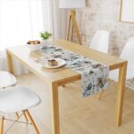 Snycler Watercolor Floral Table Runner, Colorful Wildflowers Spring Summer Seasonal Kitchen Dining Table Decoration for Indoor Outdoor Dinner Party Decor (13×48 Inch)