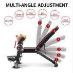 Adjustable Weight Bench – Utility Weight Benches for Full Body Workout, Foldable Flat/Incline/Decline Exercise Multi-Purpose Bench for Home Gym