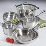 Tramontina 80154/567DS Tri-Ply Base Stainless-Steel Cookware Set, Induction-Ready, 9-Piece