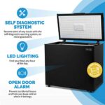 Newair Chest Freezer – 7 Cubic Feet Reach In Freezer Chest – Quiet Freezer with Digital Temperature Control, Open Door Alarm, and Fast Freeze Mode – Black