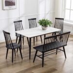 Duhome Dining Chairs Set of 4 Wood Dining Room Chair Black Spindle Side Kitchen Room Country Farmhouse Chairs Black