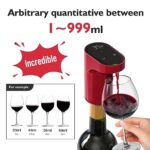 Redsack Electric Wine Decanter Aerator Dispenser Pourer Pump Soju & Whiskey Adjustable quantity Liquor Accessories Wine Pump for Perfect Pouring Aerating Easy to Use Wine Dispenser for Home Bar (red)