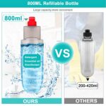 Spray Mop for Floor Cleaning with 3pcs Washable Pads – Wet Dry Microfiber Mop with 800 ml Refillable Bottle for Kitchen Wood Floor Hardwood Laminate Ceramic Tiles Floor Dust Cleaning