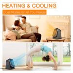 2 in 1 Cooler & Heater – Desk Electric Small Cooling and Heating Fan Combo W/ Tip Over & Overheat Protection, Desktop for Indoor Use Home Room Office Bedroom Room Personal