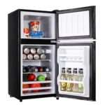 OOTDAY Compact Refrigerator 3.5 Cu Ft – Mini Refrigerator Separate Freezer – 2 Door for Garage Camper Basement/Dorm/Office/Family