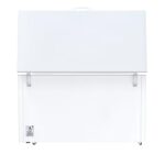 Hamilton Beach 14 cu ft Chest Deep Freezer – White, GARAGE READY Food for Large Family, Storage Basket, Space-Saving Flat Back, Stay-Open Lid, Front-Access Drain, for Basement, Laundry Room, Cottage
