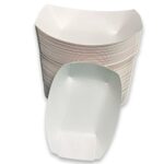 The First Ingredient 50 Count Paperboard 2 Pound Paper Food Tray (White) Large