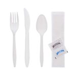 250 Plastic Cutlery Packets – Knife Fork Spoon Napkin Salt Pepper Sets | Black Plastic Silverware Sets Individually Wrapped Cutlery Kits, Bulk Plastic Utensil Cutlery Set Disposable To Go Silverware