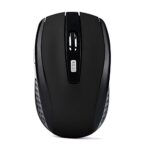 Wireless Mouse, 2.4G Gaming Mouse with USB Receiver, Cordless Mouse for Laptop, PC, Desktop, Notebook, Work from Home Essentials, Portable Computer Mouse, Cool Stuff, Birthday Gifts (Black)