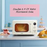 COMFEE’ CM-M092AAT Retro Microwave with 9 Preset Programs, Fast Multi-stage Cooking, Turntable Reset Function Kitchen Timer, Mute Function, ECO Mode, LED digital display, 0.9 cu.ft, 900W, Apricot