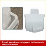 WR2X8345 Refrigerator Door Shelf Retainer Bar Support End Cap Replacement part – Pack of 2 Compatible With GE Hotpoint Refrigerator Replaces PS298977 WR02X8345 AP2060073 AH298977 WR2X7617