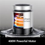 Kitchen in the box Electric Food Processors Small Food Chopper with Container Meat Grinder for Home Use Baby Food processor with 2 Bowls (8 Cup+8 Cup)& 2 Bi-Level Blades, 400 W