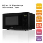 Kenmore 70929 0.9 cu. ft Small Compact 900 Watts 10 Power Settings, 12 Heating Presets, Removable Turntable, ADA Compliant Countertop Microwave, Black