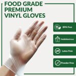 GORILLA SUPPLY Disposable Heavy Duty Vinyl Gloves Latex Free Powder Free, BPA Free Food Safe Grade Disposable Glove, Extra Large XL, 1000 Count