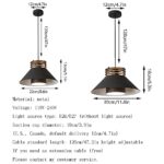 Fashion Retro Colored Industrial Barn Pendant Light Matte Green 30cm Dome Shad Hanging Light Adjustable Pendant Lamp Over Kitchen Island Dining Room Light E27 Base Ceiling Lamp (Color : Black, Size