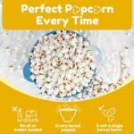POPCO Silicone Microwave Popcorn Popper with Handles, Silicone Popcorn Maker, Collapsible Bowl Bpa Free and Dishwasher Safe – 15 Colors Available (Black)