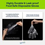 CLEANWRAP Disposable Gloves – LDPE, BPA FREE (100 pcs) | Food Service Gloves, Clean Gloves Disposable, Disposable Plastic Gloves Korean, Clean Vinyl Glove, Plastic Gloves Thick
