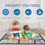 Kids Car Rug Play Mat Carprt for Playroom Classroom, largr Educational Area Rugs with Non-Slip Backing, City Life Play Carpet for Playing Cars Toys Ideal Gift for Children Boy Girl 4x6ft
