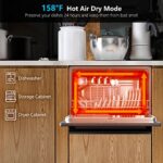 GOFLAME Countertop Dishwasher Portable, Countertop or Built-in Dishwasher with 6 Place Settings and 5 Cleaning Presets, LED Touch Screen, Compact Dishwashing Machine for Homes, Dorms, RVs