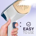 Steamer for Clothes, 1600W Handheld Clothes Steamer with 360ml Tank, Fast Heat-Up Portable Garment Steamer with LCD, Auto-Off, Steamer Iron 2 in 1 Fabric Wrinkle Removes with Folding Hanger and Brush