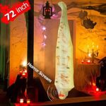 Cocoon Corpse Halloween Outdoor Decorations,Scary Hanging Decor, Hallomas Mummy Props with LED Skull Eyes Spooky Sound,Creepy Haunted House Tree Indoor Décor 72 inches