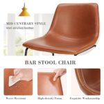 Sweetcrispy Dining Chairs?Kitchen & Dining Room Chairs, PU Leather Cushion and Metal Legs Bar Chairs, Counter Height Bar Stools for Kitchen Island